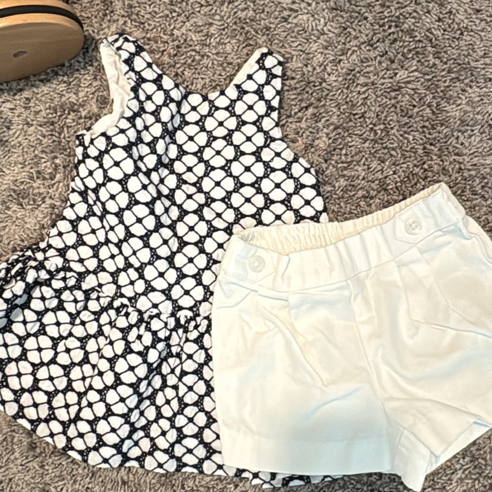 Janie and Jack Black and White Kids Matching Set